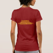 "WOW"の女性Tシャツ Tシャツ (裏面)