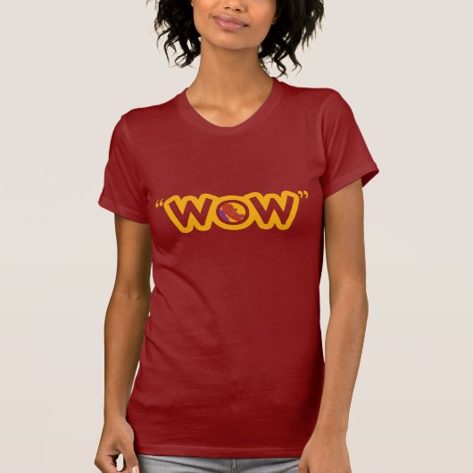 "WOW"の女性Tシャツ Tシャツ (正面)