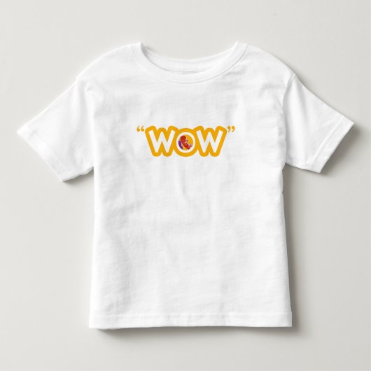 "WOW"の幼児のTシャツ トドラーTシャツ (正面)