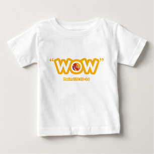 "WOW"の幼児Tシャツ ベビーTシャツ