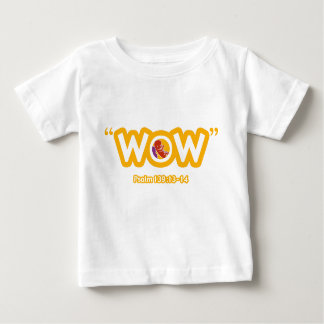 "WOW"の幼児Tシャツ ベビーTシャツ