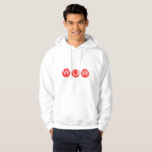 WOW ボールド ミニマル タイポグラフィー Tシャツ (正面フル)