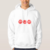 WOW ボールド ミニマル タイポグラフィー Tシャツ (正面)