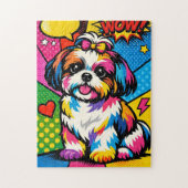 「WOW!ポップアート・シ Shih Tzu」 ジグソーパズル (縦)