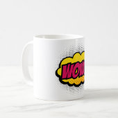 "Wow"ロゴデザイン コーヒーマグカップ (正面左)
