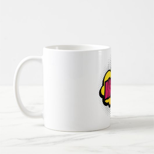 "Wow"ロゴデザイン コーヒーマグカップ (左)