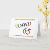 WOW 65th誕生日-おもしろカード カード (黄色い花)