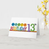 WOW A10代の若者**13番目の誕生日*願い カード (黄色い花)