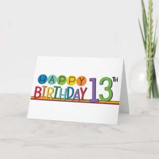 WOW A10代の若者**13番目の誕生日*願い カード