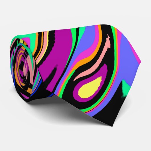 Wow Color Bright Abstract ネクタイ (ロール)