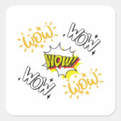 Wow Free day Tシャツ必須 スクエアシール (正面)