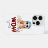 WOW Girls Aesthetic iPhoneケース | トレンディーなラメ入り iPhone 15 Proケース (裏面横)