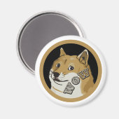 Wow Happy Dogecoin Cryptocurrency磁石 マグネット (正面/裏面)