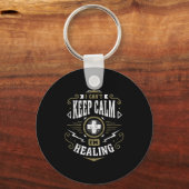 Wow Healer I Can't Keep Calm I'm Gaming  キーホルダー (正面)