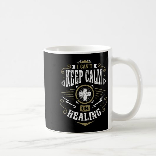 Wow Healer I Can't Keep Calm I'm Gaming  コーヒーマグカップ (右)