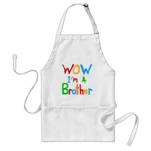 WOW I'm a Brother T-shirts and GIfts スタンダードエプロン