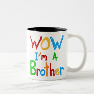 WOW I'm a Brother T-shirts and GIfts ツートーンマグカップ