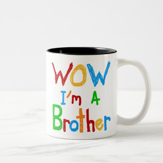 WOW I'm a Brother T-shirts and GIfts ツートーンマグカップ (右)