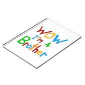 WOW I'm a Brother T-shirts and GIfts ノートブック (左側)