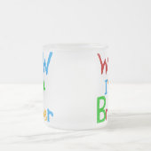 WOW I'm a Brother T-shirts and GIfts フロストグラスマグカップ (中央)