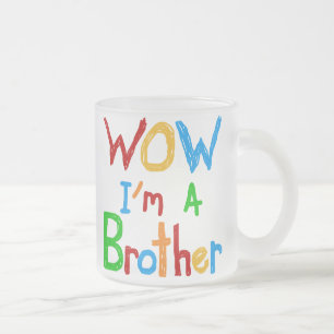 WOW I'm a Brother T-shirts and GIfts フロストグラスマグカップ