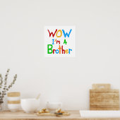 WOW I'm a Brother T-shirts and GIfts ポスター (キッチン)
