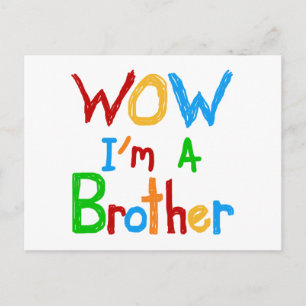 WOW I'm a Brother T-shirts and GIfts ポストカード