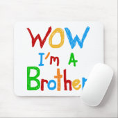 WOW I'm a Brother T-shirts and GIfts マウスパッド (マウス)