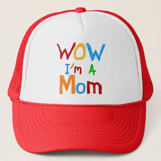 WOW I'm a Mom T-shirts and GIfts キャップ (正面)