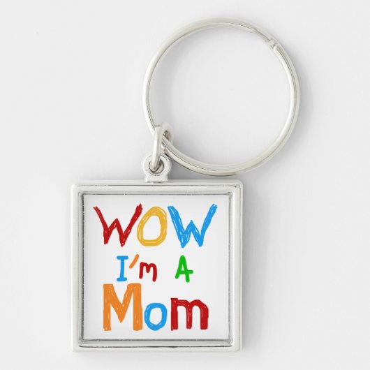 WOW I'm a Mom T-shirts and GIfts キーホルダー (正面)