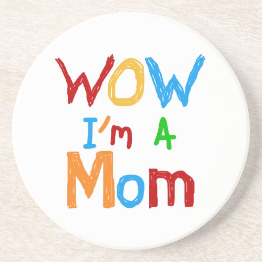 WOW I'm a Mom T-shirts and GIfts コースター (正面)