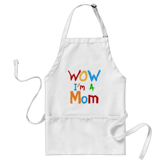WOW I'm a Mom T-shirts and GIfts スタンダードエプロン (正面)