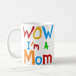 WOW I'm a Mom T-shirts and GIfts フロストグラスマグカップ