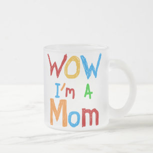 WOW I'm a Mom T-shirts and GIfts フロストグラスマグカップ