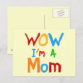 WOW I'm a Mom T-shirts and GIfts ポストカード (正面/裏面)