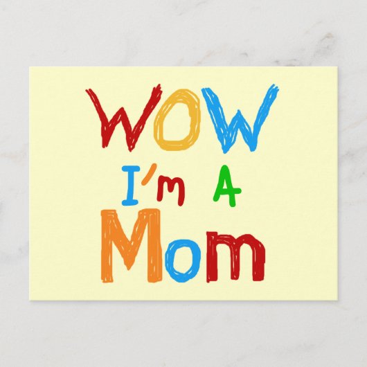 WOW I'm a Mom T-shirts and GIfts ポストカード (正面)