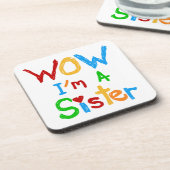 WOW I's a Sister T-shirts and GIfts コースター (左側)