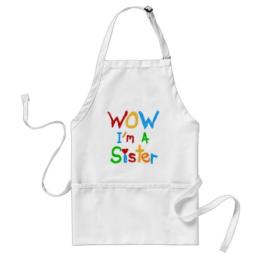 WOW I's a Sister T-shirts and GIfts スタンダードエプロン (正面)