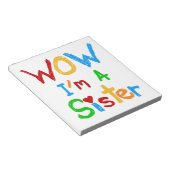 WOW I's a Sister T-shirts and GIfts ノートパッド (アングル)