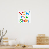 WOW I's a Sister T-shirts and GIfts ポスター (キッチン)