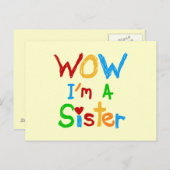 WOW I's a Sister T-shirts and GIfts ポストカード (正面/裏面)