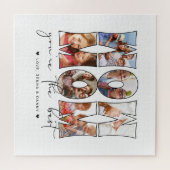 Wow Mom引用文モダン6フォトコラージホワイト ジグソーパズル (横)