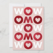 WOW MOM モダン Red Foil Motherフェイク's Day Card (正面)