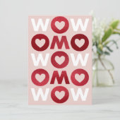 WOW MOM モダン Red Foil Motherフェイク's Day Card (スタンド正面)