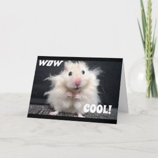 WOW YOU ARE **60** SAYS カッコいい HAMSTER CARD カード