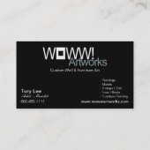 Woww! スタイリッシュな名刺のテンプレート 名刺 (裏面)