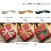 WP06スノーフレーククリスマスレッドモダンエレガント ラッピングペーパー