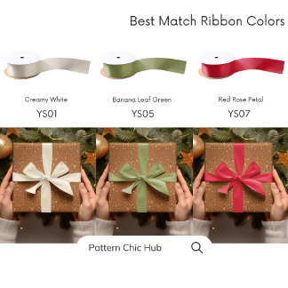 WP07スノーフレーククリスマスブラウンモダンエレガント ラッピングペーパー