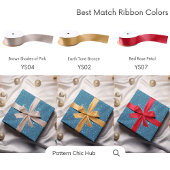 WP08スノーフレーククリスマスブルーモダンエレガント ラッピングペーパー