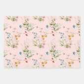WP | オランダスチルライフ花模様オンピ淡い色のンク ラッピングペーパーシート (正面2)